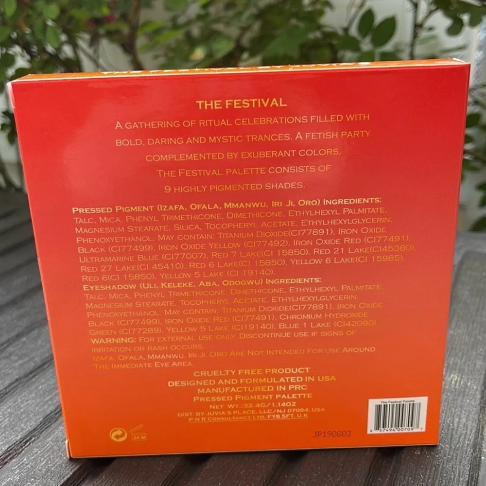 New in box Juvia’s Place - The Festival Eyeshadow Palette